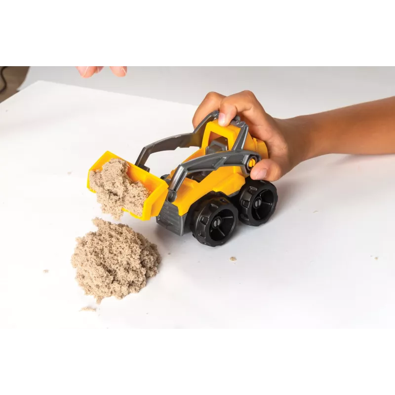 Kinetic Sand, set di gioco Dig N' Demolish con 450 g di sabbia da gioco e camion giocattolo, giocattolo sensoriale per bambini dai 5 anni