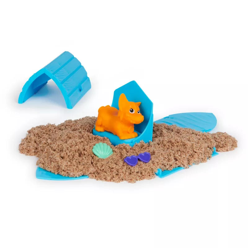 Set Kinetic Sand per bambini Spinmaster Kinetic Sand Doggie Dig con stampo, multicolore, dai 5 anni