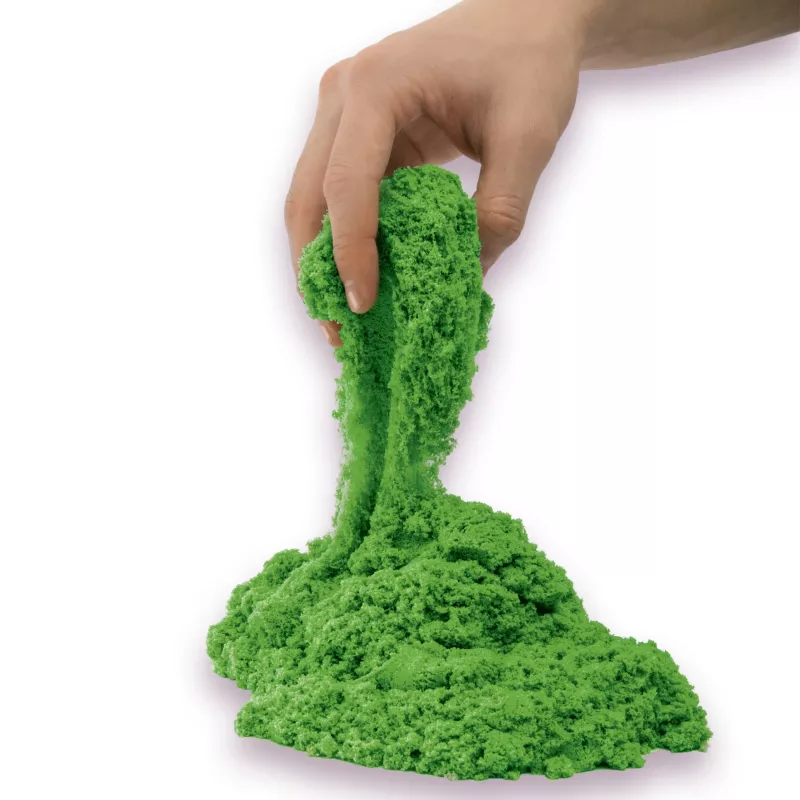 Kinetic Sand, 2 libbre di sabbia da gioco verde, giocattoli sensoriali modellabili per bambini, sacchetto richiudibile (la confezione può variare), per bambini dai 3 anni