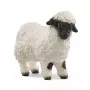 schleich Pecora dal naso nero del Vallese, 3 anni, fattoria, animali della fattoria / giocattolo della fattoria, nero, bianco, plastica
