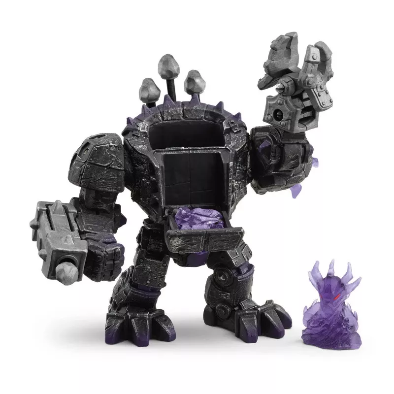 schleich ELDRADOR CREATURES Shadow Master robot con mini creatura nero
