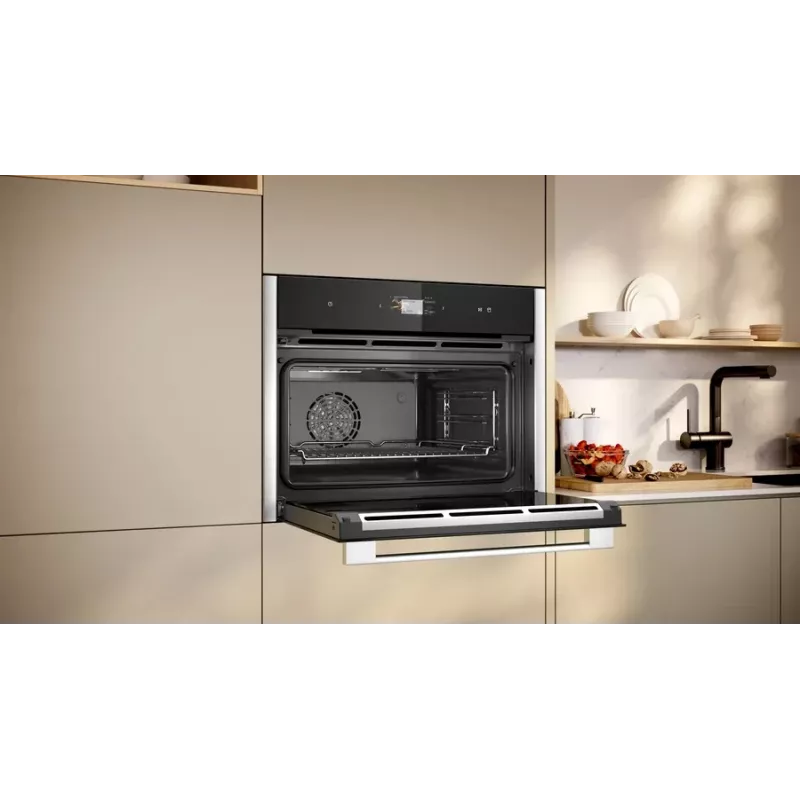 Cuocivapore Neff C24FS31N0 medium nero, acciaio inox touch