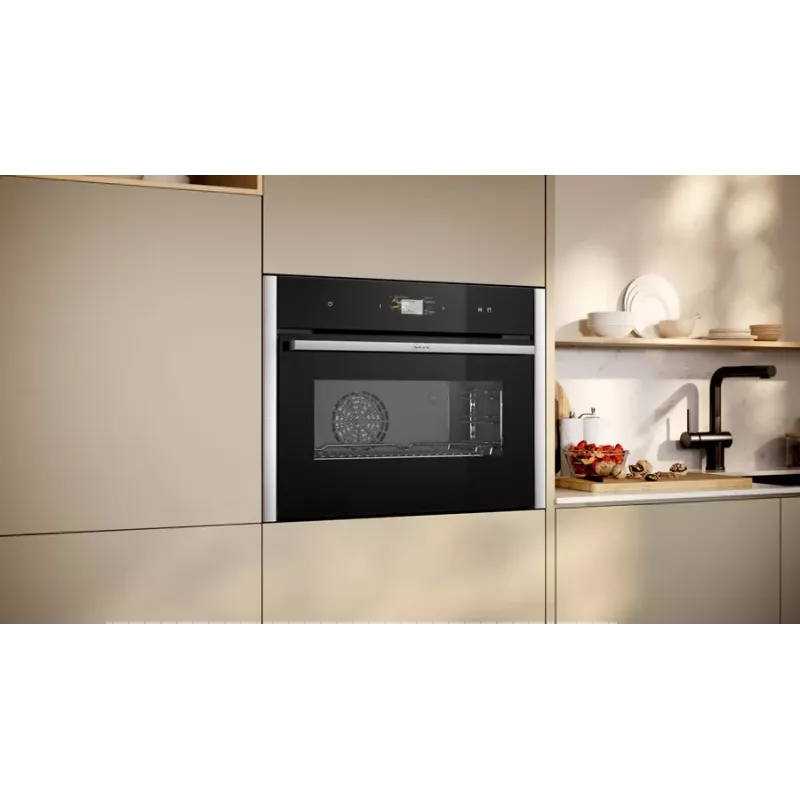 Cuocivapore Neff C24FS31N0 medium nero, acciaio inox touch