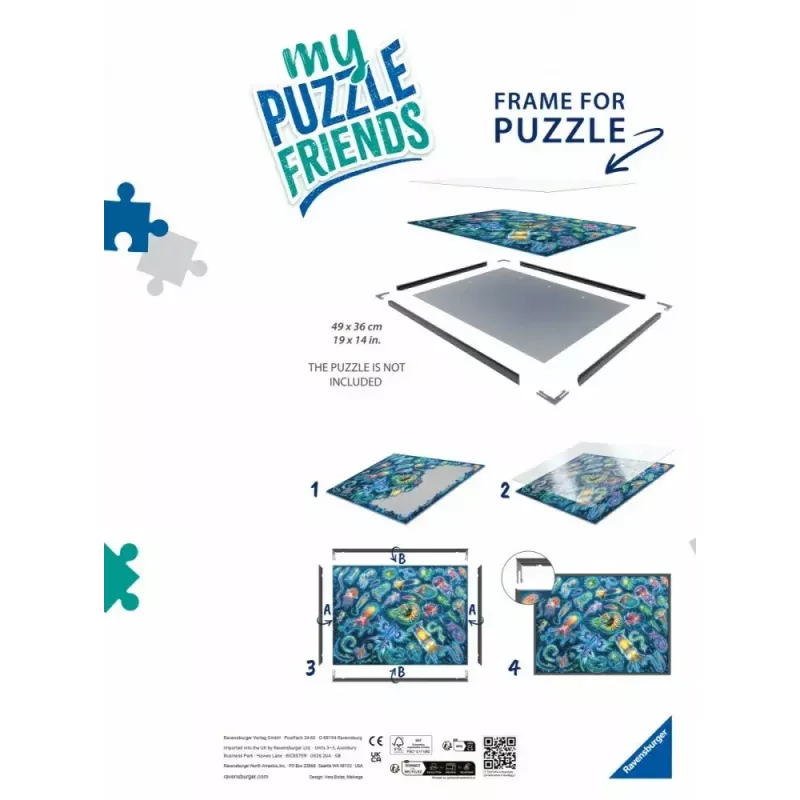 Cornice per puzzle Ravensburger 17901 – nera, per puzzle, età consigliata 12+
