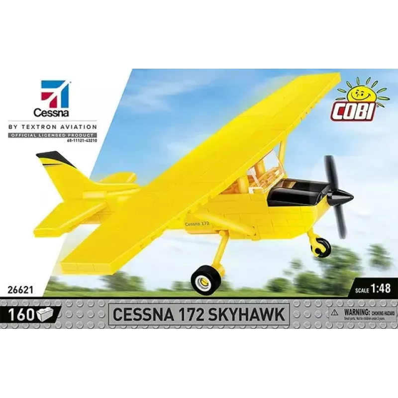 Giocattolo da costruzione Cobi Cessna 172 Skyhawk giallo modello 26621 – kit in scala