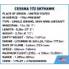 Giocattolo da costruzione Cobi Cessna 172 Skyhawk bianco kit