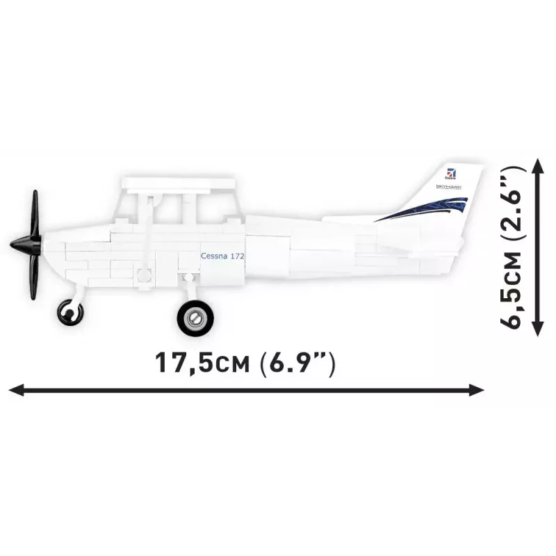 Giocattolo da costruzione Cobi Cessna 172 Skyhawk bianco kit