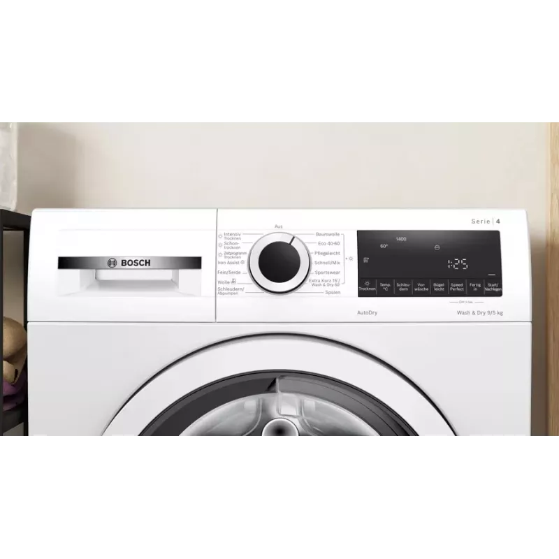 Bosch Serie 4 WNA13441 lavasciuga a libera installazione a carica frontale bianco