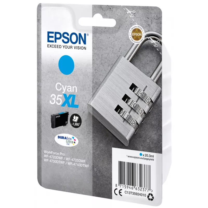 Cartuccia Epson Padlock confezione singola ciano 35XL DURABrite Ultra Ink