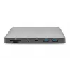 DIGITUS docking station USB-C – 2x USB Type-C / 2x USB 3.0 10 Gbit/s / USB 3.0 5 Gbit/s / 2x DP / GbE / Micro-SD / SD / 3,5 mm – 60 W USB Power Delivery
