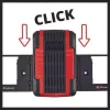 Supporto a parete per batteria Einhell PXC nero compatibile con batterie Power X-Change