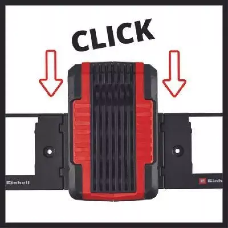 Supporto a parete per batteria Einhell PXC nero compatibile con batterie Power X-Change