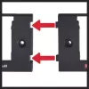 Supporto a parete per batteria Einhell PXC nero compatibile con batterie Power X-Change