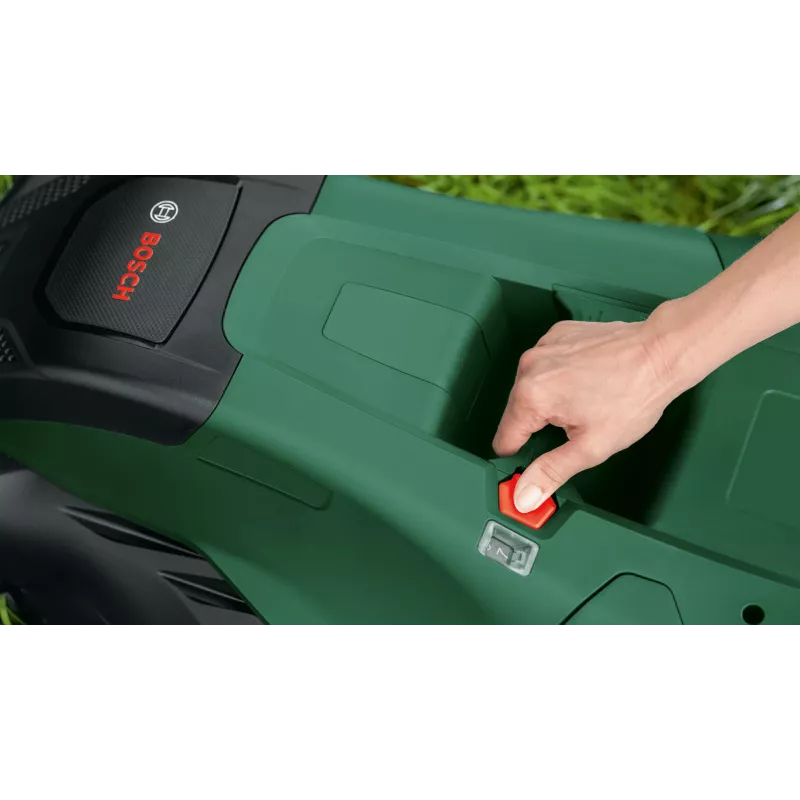 Bosch AdvancedRotak 44-750 tosaerba elettrico, 1800 W, larghezza di taglio 44 cm, altezza di taglio 25–80 mm, fino a 750 m², verde/nero