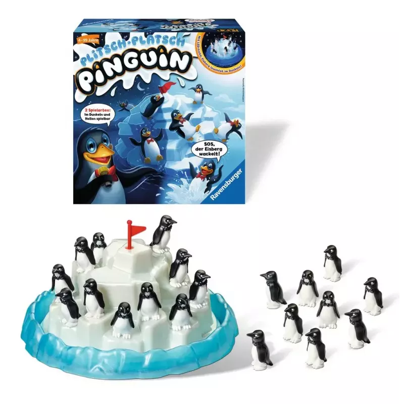 Ravensburger 213252 Plitsch-Platsch Pinguin gioco di abilità, da 4 anni