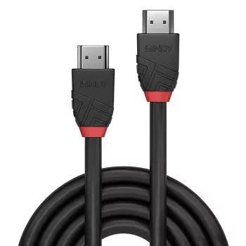 Lindy cavo HDMI High Speed 1 m, Line nero, 1 m, HDMI Type-A (standard), HDMI Type-A (standard), 4096 x 2160 pixel, 18 Gbit/s, nero