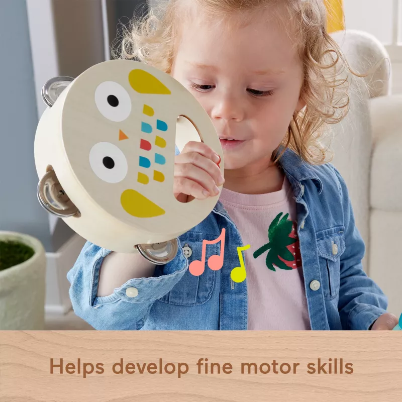 Mattel set regalo musicale con strumenti in legno per bambini piccoli