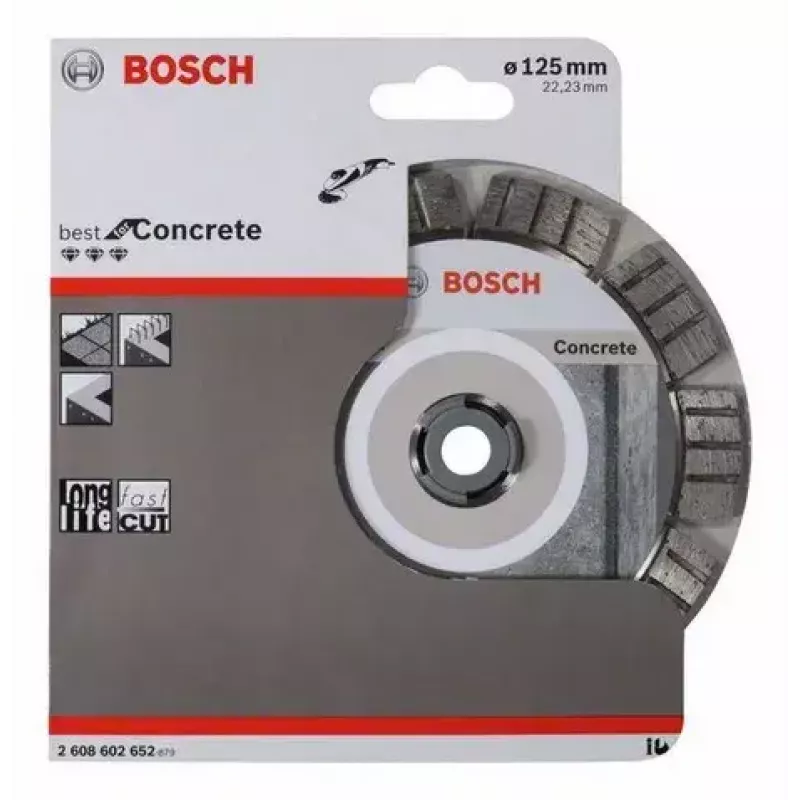 Bosch Best for Concrete disco da taglio diamantato, 125 x 22,23 mm, 2608602652