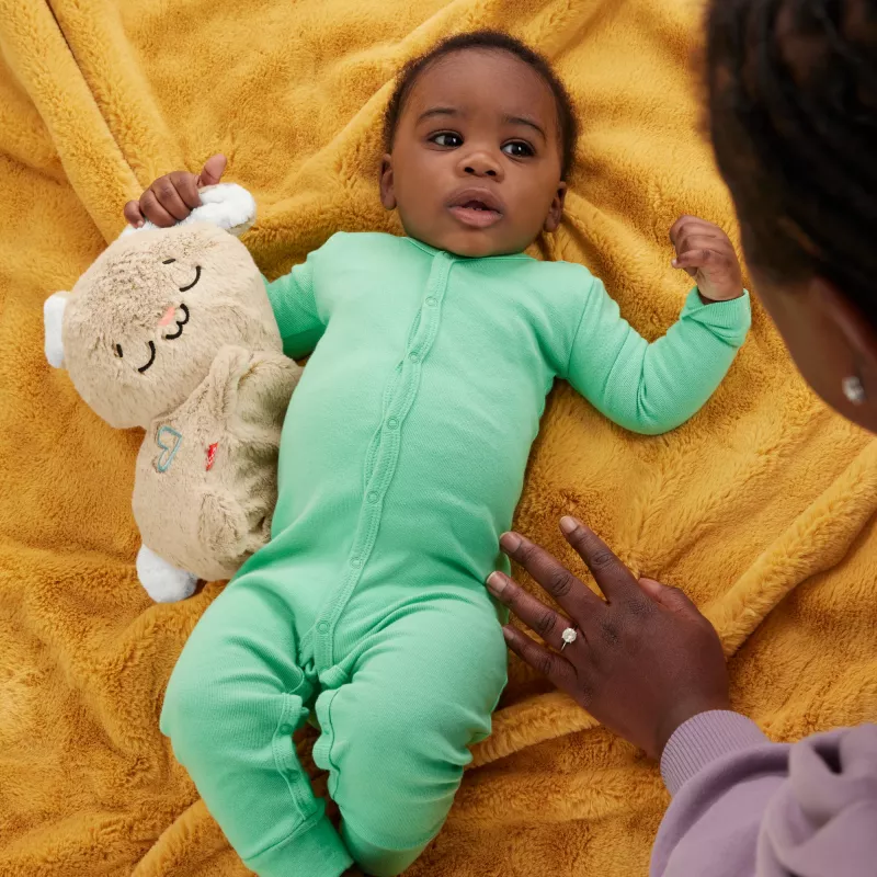 Fisher-Price Soothe & Settle Bunny peluche per neonati e dispositivo sonoro regolabile con movimento