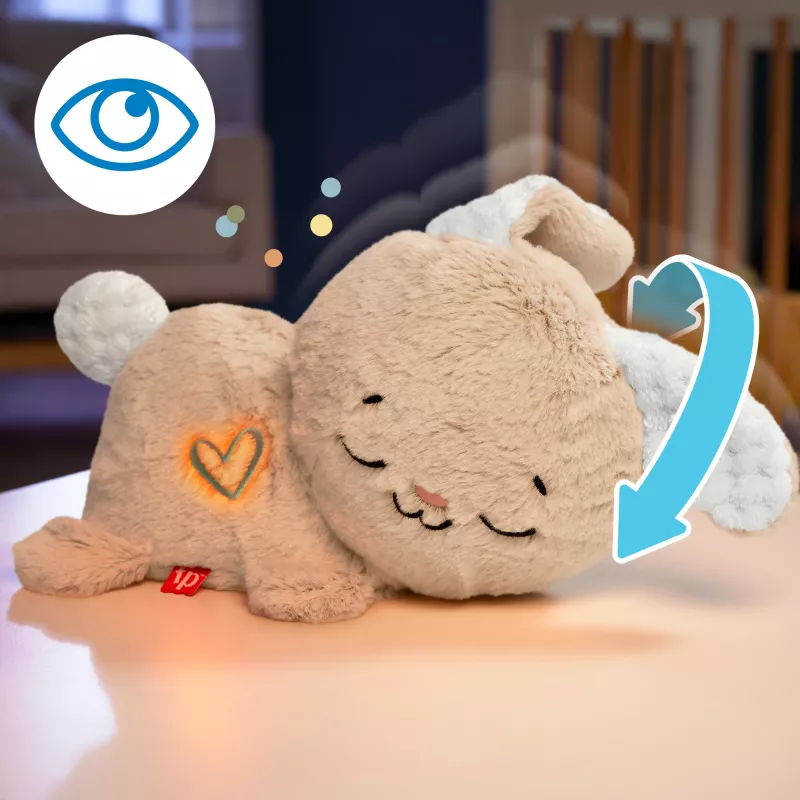 Fisher-Price Soothe & Settle Bunny peluche per neonati e dispositivo sonoro regolabile con movimento