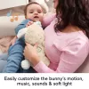 Fisher-Price Soothe & Settle Bunny peluche per neonati e dispositivo sonoro regolabile con movimento