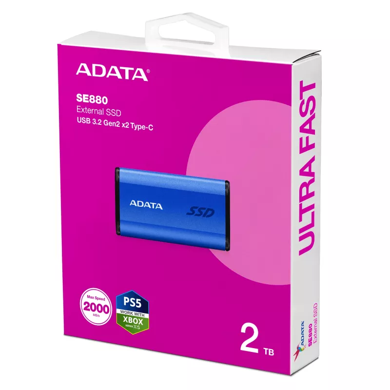 SSD esterno ADATA 2 TB USB Type-C 3.2 Gen 2 SE880