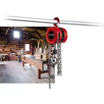 Paranco a catena Einhell TC-CH 1000 1000 kg 2,5 m rosso argento
