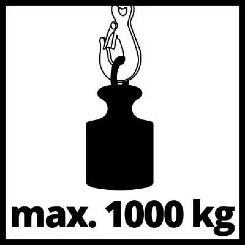 Paranco a catena Einhell TC-CH 1000 1000 kg 2,5 m rosso argento