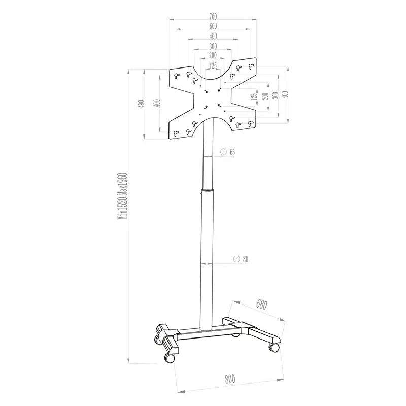 Supporto per display signage Hagor 1983 139,7 cm (55