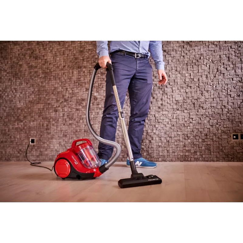 Rowenta Swift Power Cyclonic RO2913 aspirapolvere senza sacco, filtrazione a 3 stadi, rosso