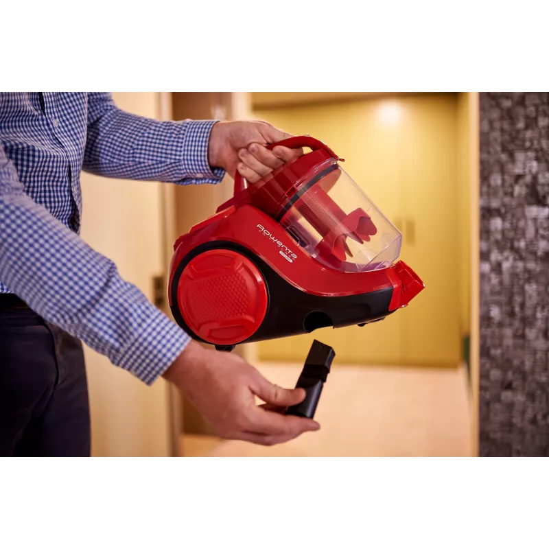 Rowenta Swift Power Cyclonic RO2913 aspirapolvere senza sacco, filtrazione a 3 stadi, rosso