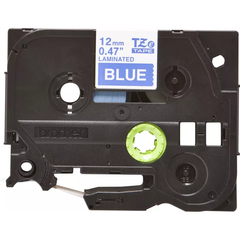 Nastro per etichette Brother TZe535 12mm bianco su blu