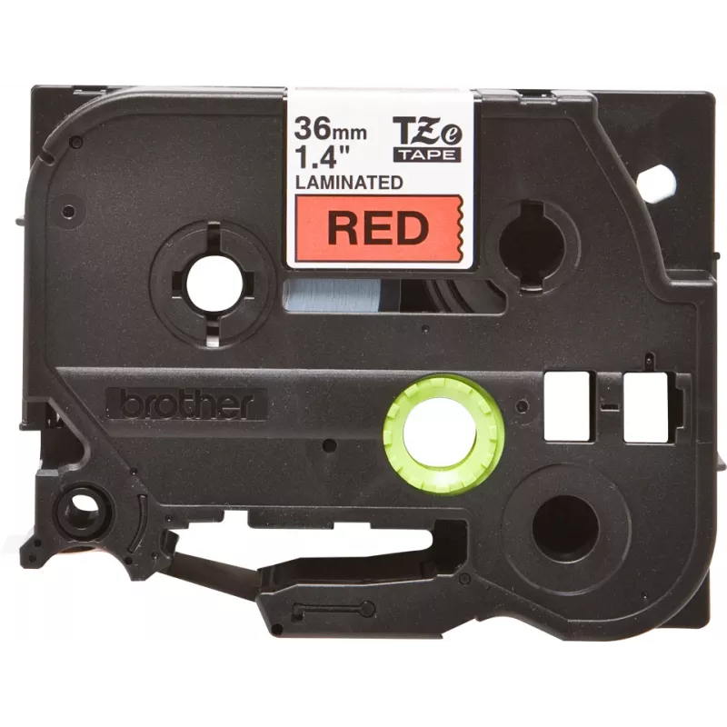 Nastro per laminazione Brother TZe461 36 mm nero su rosso