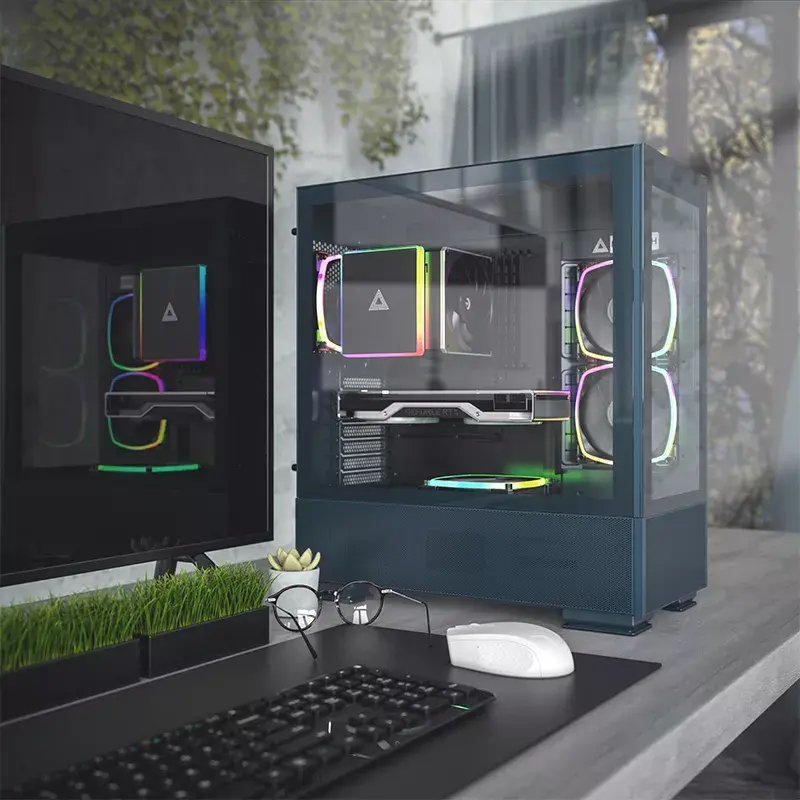 Case per PC Montech SKY TWO midi tower blu