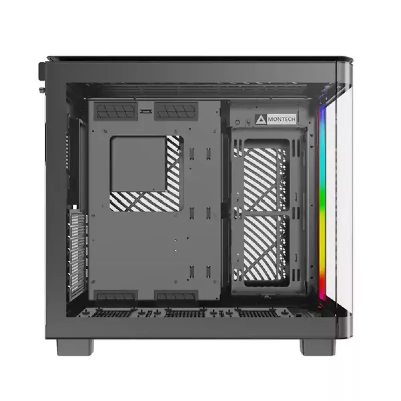Montech KING 95 PRO case Midi Tower, vetro temperato, ARGB, rosso