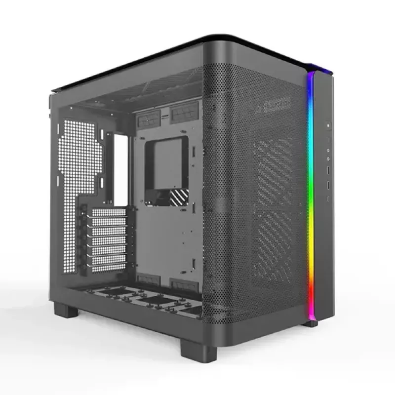 Montech KING 95 PRO case Midi Tower, vetro temperato, ARGB, rosso
