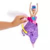 Bambola Barbie Dance and Flutter con trasformazione 2-in-1 da ballerina a farfalla, capelli viola