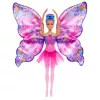 Bambola Barbie Dance and Flutter con trasformazione 2-in-1 da ballerina a farfalla, capelli viola