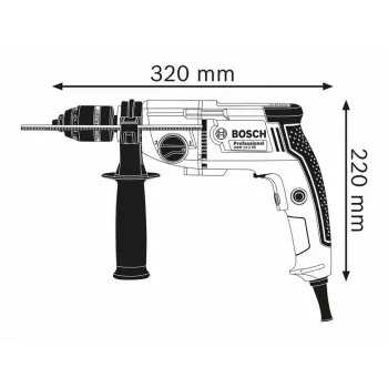 Bosch 0 601 1B2 002 trapano 500 giri/min senza chiave 2,4 kg nero, blu