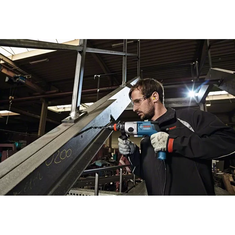 Bosch GBM 13-2 RE Professional trapano, 750 W, 3000 giri/min, 39,5 Nm, mandrino autoserrante, blu