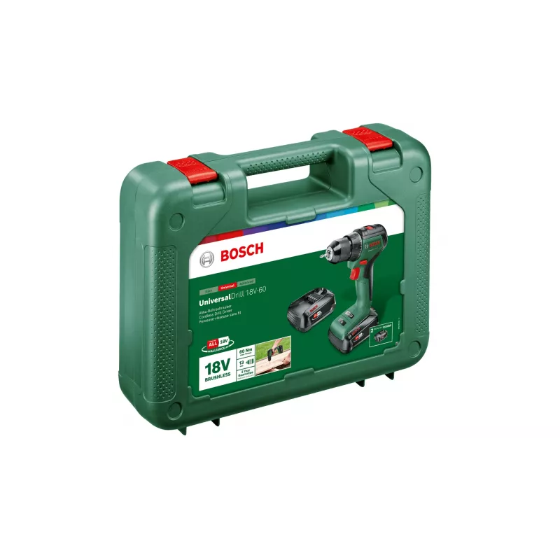 Bosch UniversalBohrschrauber 18V-60 1900 giri/min senza chiave 1,3 kg nero, verde