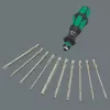Wera 9532 05136042001 set da officina per rivettare catene, 20 pezzi, incl. cricchetto reversibile per bit 1/4", nero/verde