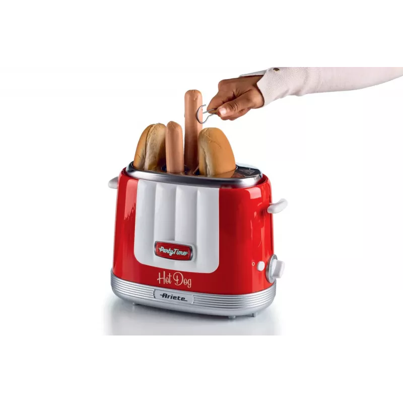 Ariete 206 macchina per hot dog Party Time, 650W, panini e hot dog, rosso