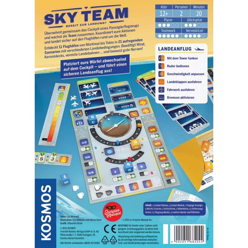Kosmos Sky Team 20 min gioco da tavolo viaggio/avventura