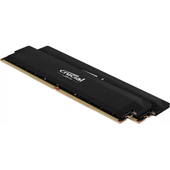 MICRON / CRUCIAL memoria - Crucial Pro - DDR5-6000 kit 32GB (16GBx2) UDIMM: OC Gaming nero