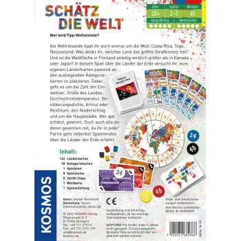 Kosmos Schätz die Welt 45 min gioco da tavolo educativo
