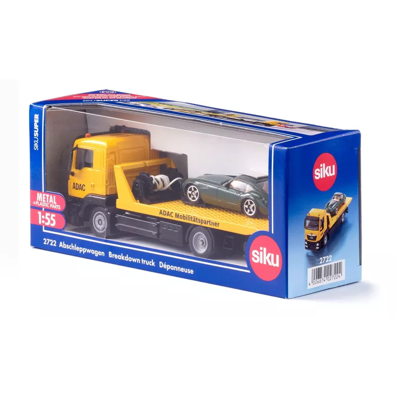 Set di modellini auto Siku MAN carro attrezzi ADAC, preassemblato scala 1:55, 58×170×57 mm