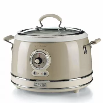 Ariete 2904 cuociriso – cuociriso elettrico con pentola in ceramica – sushi fatto in casa – multicooker – Vintage Line – 3,5 L – 650 W – beige