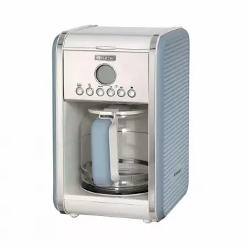 Ariete 1342 macchina per caffè americano, caraffa in vetro temperato, fino a 12 tazze, timer programmabile 24 ore, display LCD, spegnimento automatico, 2000 W, plastica, blu