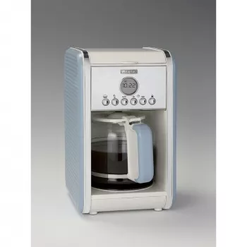 Ariete 1342 macchina per caffè americano, caraffa in vetro temperato, fino a 12 tazze, timer programmabile 24 ore, display LCD, spegnimento automatico, 2000 W, plastica, blu